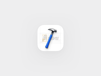 Toolchain Icon blue branding clean graphic design hammer icon illustration logo tool tools typography ui