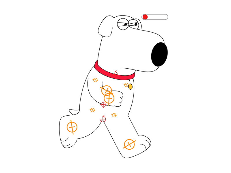 Brian Griffin I 2d adobe ae after effects animation character character animation character concept character design characteranimation characterdesign dog duik family guy illustration illustrator mograph rubberhose run runcycle