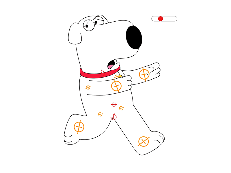 Brian Griffin II 2d ae after effects animation character character animation character concept character design dog duik family guy illustration illustrator mograph motion design rig rigging rubberhose run runcycle