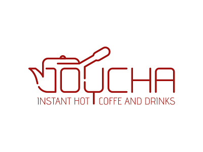 Logo design "JOYCHA" Instant hot coffe and drinks adobe illustrator branding business logo custom logo graphic design logo restaurant logo
