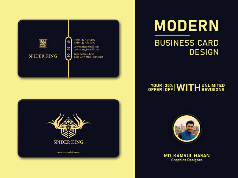 Modern Business Card Design by freelancerteam99 on Dribbble