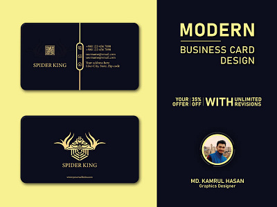 Modern Business Card Design branding graphic design logo modern business card modern business card design