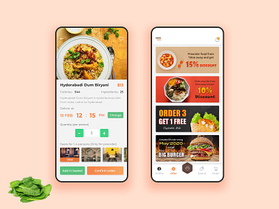 Restaurant App Screen android app beef biryani design food app gamification icon interaction design ios meat menu mobile restaurant app ui ui ux design user interface ux website