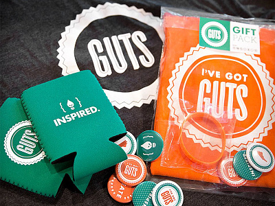 Guts Swag brand branding fundraiser guts logo print screenprint shirt swag