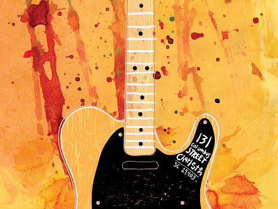 Another part of a poster thingy bands guitar illustration music paint poster texture type typography