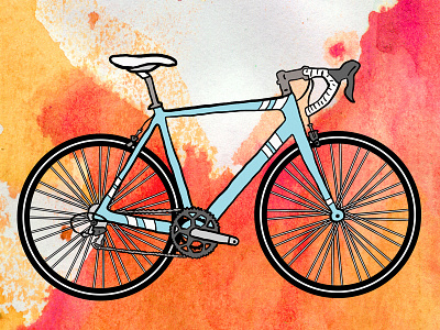 Sique Bike Bro bike cycling drawing health illustration paint ride tablet texture wacom