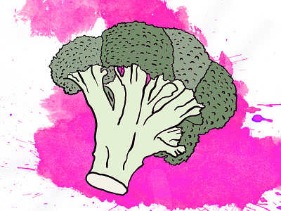 Little Trees or Broccoli diet drawing hand health healthy illustration paint tablet texture vegetables wacom