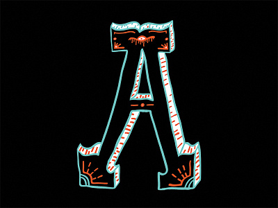 A illustration letter typography