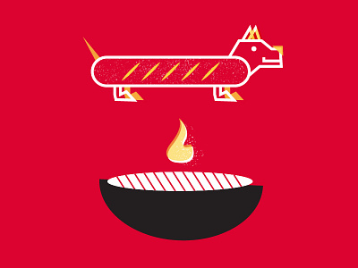 15 minute exercise #3 cookout grill hotdogs summer texture vector wieners