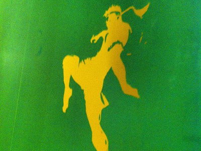 Tiger Knee character green illustration knee muay thai screen printing tiger knee yellow