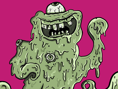 Slime boi drawing illustrator monster procreate sketch