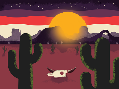 This cold weather sucks cactus desert drawing illustration sunset texture vector