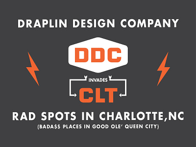 Aaron Draplin is coming to Charlotte #2 america charlotte clt ddc draplin fuck yeah language orange queen city typography vector