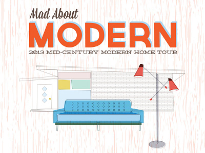 Mid Century Progression chair house logo mid century modern multiply simple vector