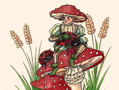Mushroom Fairy design illustration
