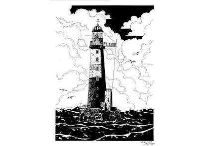 Ar-Men Lighthouse design illustration