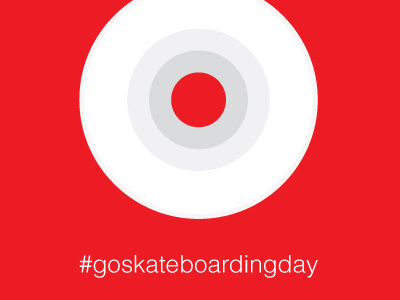 'Rolling' #goskateboardingday poster minimal poster red skateboard