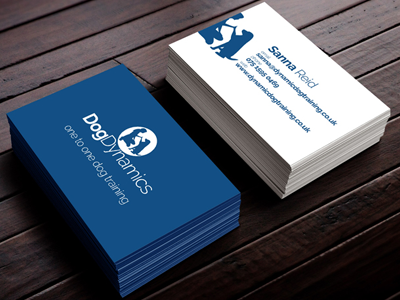 Dog Dynamics business cards brand business card logo