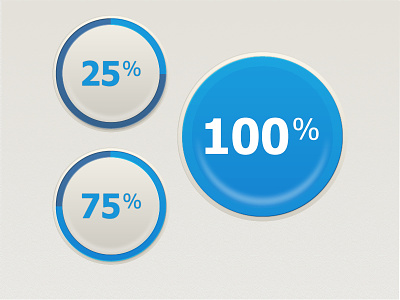Percentage interface blue counter data info graphic interface percentage soft ui
