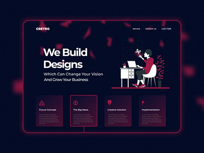 Cretro : Design Agency Landing Page