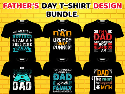 Father's day t-shirt design bundle. 4th of july friendship day grandparents day happy fathers day logo monsoon sale motion graphics summer party trendy design