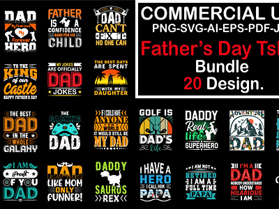 Father's day tshirt design bundle.