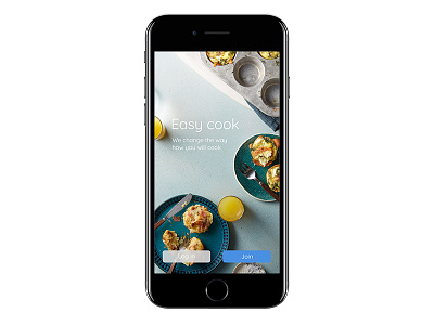 Easy Cook preview cook food health ui ux welcome screen