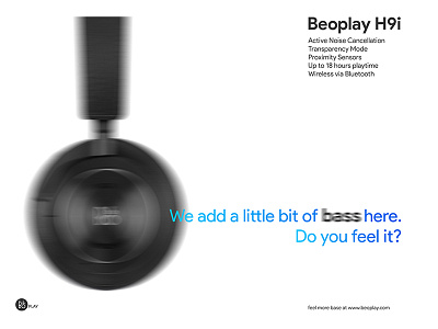 Beoplay H9i beoplay blue composition gradient h9i headphones logo poster sound text