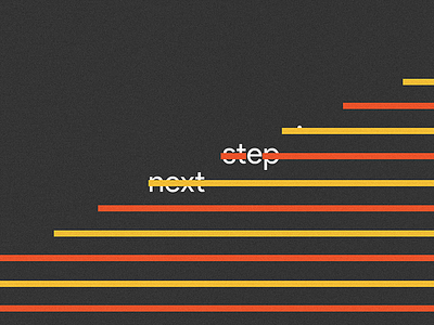 Next step or next stop? black braun creative fonts google idea logo logotype orange yellow