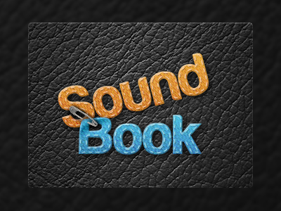 SoundBook black blue iphone leather logo orange