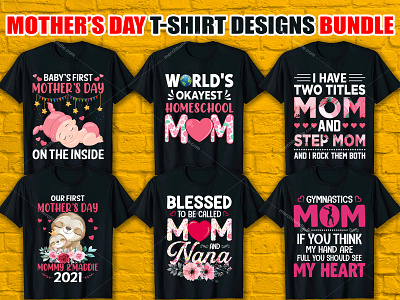 Mother's Day T-Shirt Designs Bundle