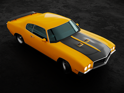 Buick GSX 1970 - 3D Model 3d 3dmodel 3drender blender buick car cycles render