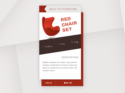 Furniture app UI