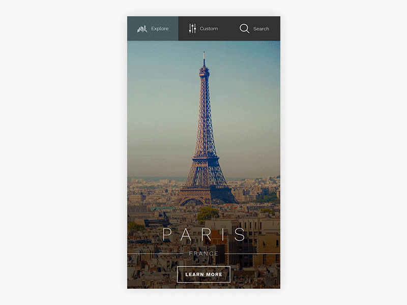 World cities app animation app city design gif guide mobile tour ui ux
