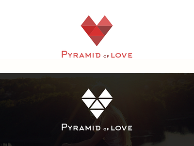 Logo Pyramid of Love heart logo love pyramid triangle