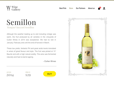 Wine Gallery - part 1/2 - Website design ecommerce gallery minimal shop typography ui website white wine