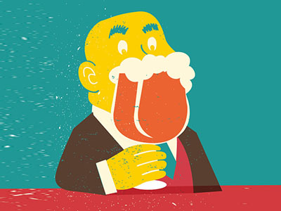 Beer beer colour conceptual editorial illustration