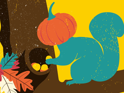 Autumn autumn colour conceptual editorial illustration