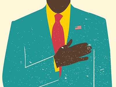 Obama america colour conceptual editorial illustration inauguration president