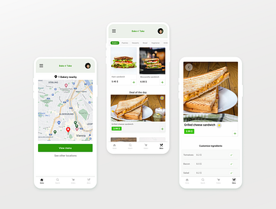 Food delivery app app branding design ui ux