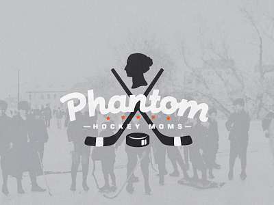 Phantom moms Logo hockey logo moms sports vector