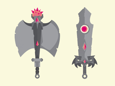 Weapons axe sword vector weapon