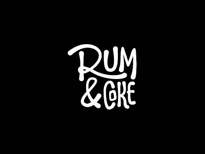 Rum And Coke coke rum type typography vector