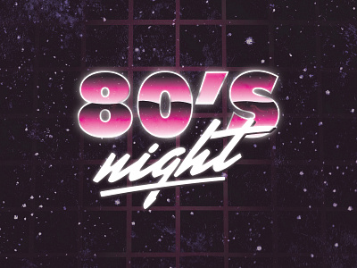 80s Night 80s club poster vector