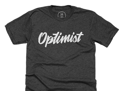 Optimist T Shirt cotton bureau lettering shirt vector