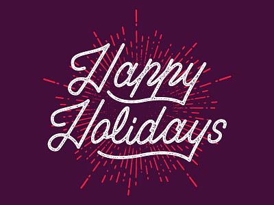 Happy Holidays! custom lettering vector