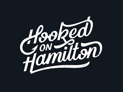 Hooked on Hamilton Logotype lettering logo type vector