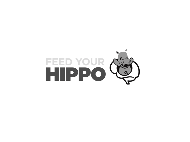 Feed Your Hippo Animation gif hippo logo vector