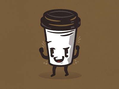 Coffee Dude coffee cup illustration vector