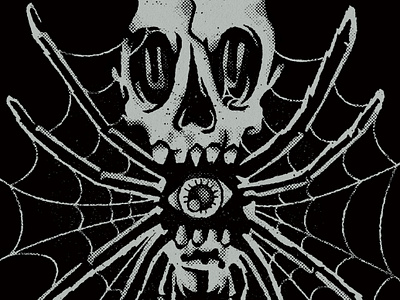 Spider Skull eye illustration skull spider vector web